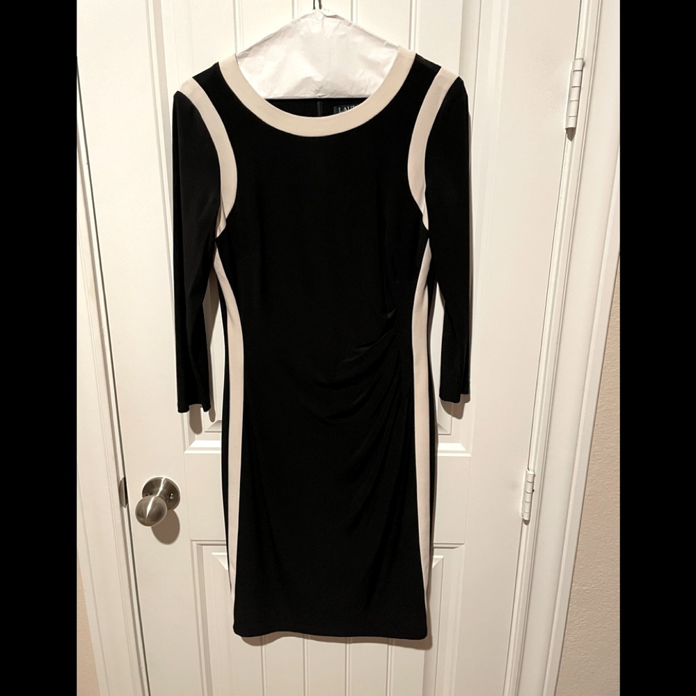 Lauren Ralph Lauren black stretchy cocktail dress